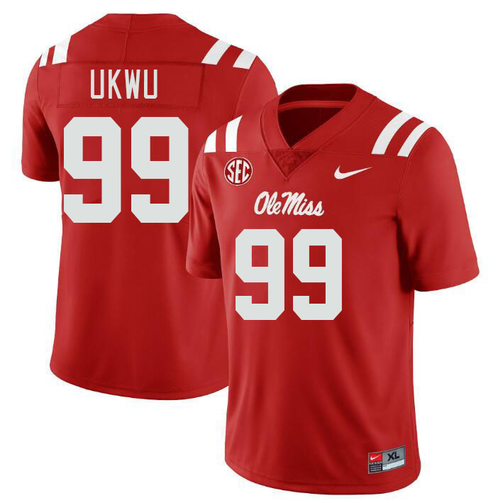 Ole Miss Rebels #99 Isaac Ukwu College Football Jerseyes Stitched Sale-Red
